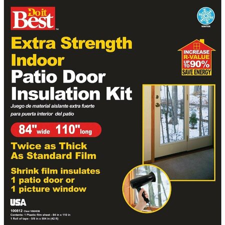 ALL-SOURCE 84 In. W. x 110 In. L. Indoor Patio Door/Window Shrink Film V86HDB